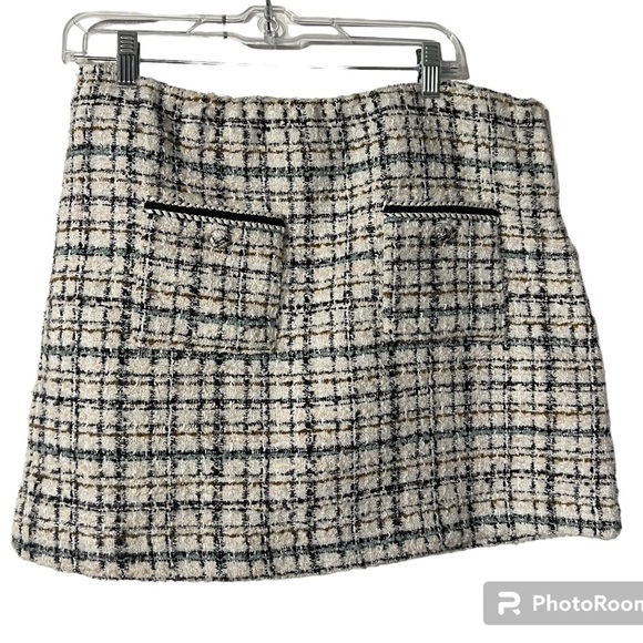 HOUSE OF HARLOW 1960 TWEED SKIRT NWT SIZE L Preppy Classic Office Career - Picture 2 of 8